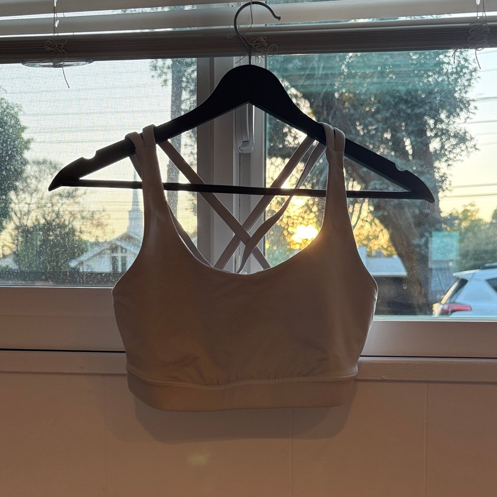 Lululemon white energy bra